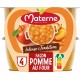 MATERNE Compotes Intense et Tradition pomme au four les 4 coupelles de 97g