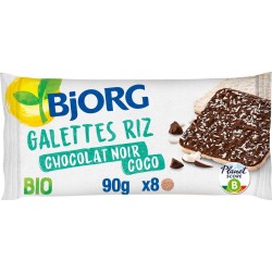 BJORG Galettes de riz Chocolat noir Coco 90g