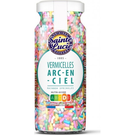 SAINTE LUCIE Vermicelles Décor Gâteaux Arc-en-Ciel 60g