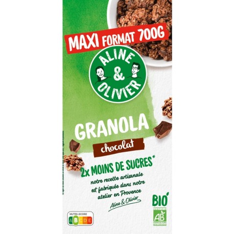 ALINE OLIVIER Granola pépites chocolat Bio ALINE & OLIVIER 700g