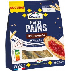 BRIOCHE PASQUIER Petits pains grillés blé complet 225g