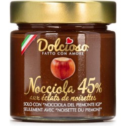 DOLCIOSO Pâte à tartiner nocciola 45% aux éclats de noisettes 200g