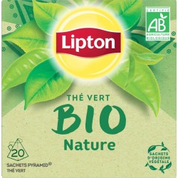 LIPTON Thé Vert Bio Nature 20 sachets