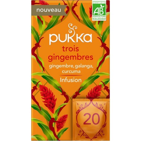 PUKKA Infusion trois gingembres bio 20 sachets