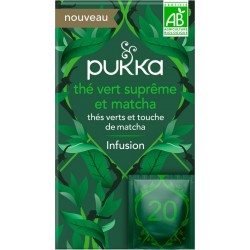 PUKKA Thé vert matcha, bio 20 sachets