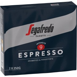 SEGAFREDO Café Espresso ZANETTI lot de 2 sachets de 250g