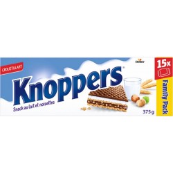 KNOPPERS Gaufrette Fourrée au lait et Noisette 375g