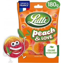 LUTTI Bonbons peach & love à la pêche 180g