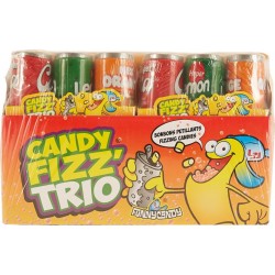 ZED CANDY Bonbons Pétillants Cola Orange et Citron en Minis Canettes minis canettes