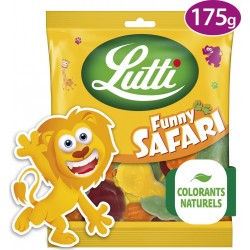 LUTTI Bonbons funny safary aux fruits 175g