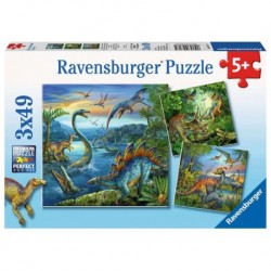 Ravensburger Puzzles 3x49 pièces - La fascination des dinosaures
