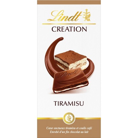 LINDT Tablette de chocolat Lait Tiramisu CREATION la tablette de 150g