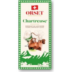 LA ROUTE DES ALPES Tablette de chocolat au lait Chartreuse la tablette de 100g