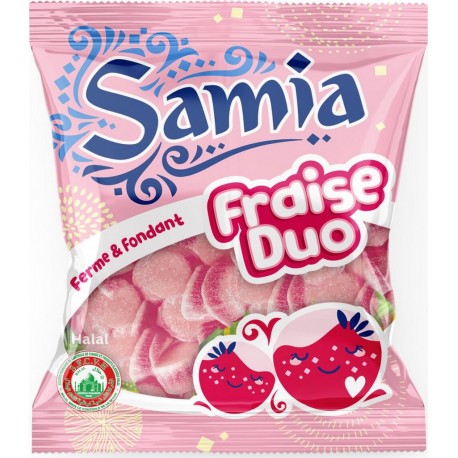 SAMIA Bonbons fraise duo Halal 90g