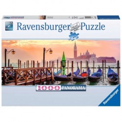 Ravensburger Puzzle 1000 pièces - Gondoles à Venise (Panorama)