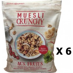 NC Lot 6x Muesli Croustillant Aux Fruits Paquet 450g les 6 unités de 0.45Kg