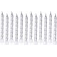 NC Lot De 12 Bougies D'anniversaire métalliques 6cm Argent