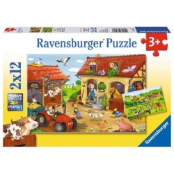 Ravensburger Puzzles 2x12 pièces - Le travail à la ferme