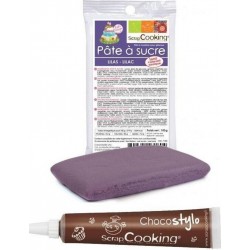 NC Stylo Chocolat + Pâte À Sucre Lilas 100g