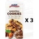 NC Lot 3x Cookies Pépite Chocolat Fourrage Noisette Merba Nougatelli Paquet 200g les 3 unités de 0.2Kg