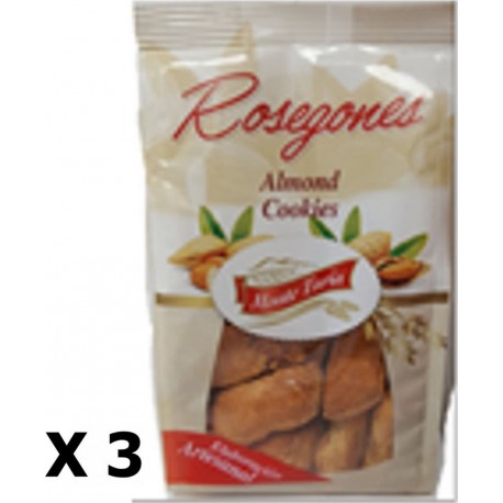 NC Lot 3x Rosegones Aux Amandes Monte Turia Paquet 140g les 3 unités de 0.14Kg