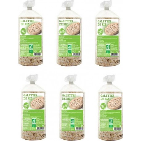 NC Lot 6x Galettes De Riz Complet Bio Agidra Paquet 100g les 6 unités de 0.1Kg