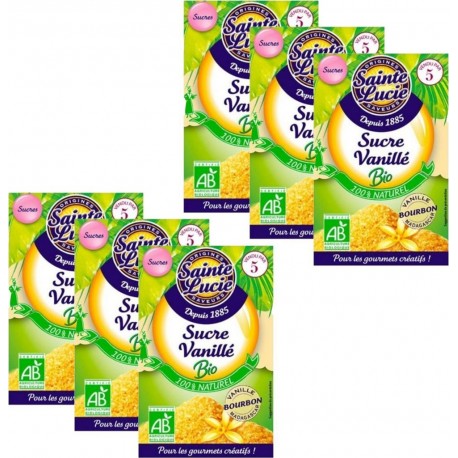 Sainte Lucie Lot 6x Sucre Vanillé Bio 5 Sachets De 7,5g les 6 unités de 0.37Kg