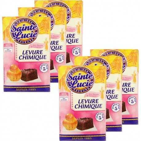 Sainte Lucie Lot 6x Levure Chimique 5 Sachets 10g