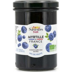 Confiture Extra De Myrtille De France Bio Pot De 250g