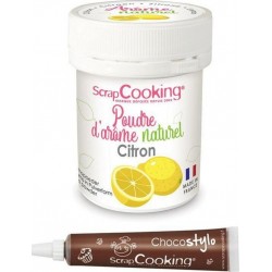 NC Arôme Alimentaire Naturel En Poudre Citron + Stylo Chocolat