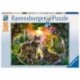 Ravensburger Puzzle 500 pièces - Famille de loups à l'aurore