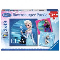 Ravensburger Puzzles 3x49 pièces - Elsa, Anna & Olaf / Disney La Reine des Neiges