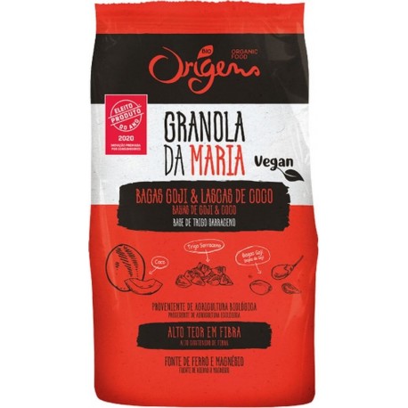 Granola Origens Bio De Maria Avec Chips De Noix De Coco Et Baies De Goji 300g