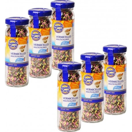 Sainte Lucie Vermicelles Multicolores Flacon 70g les 6 unités de 0.07Kg