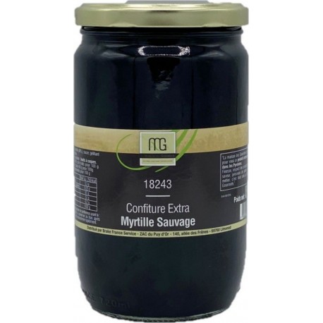 NC Confiture Myrtille Sauvage Maison Des Gourmets l'unité de 0.85Kg