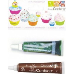 NC Stylo Chocolat + Colorant Alimentaire Liquide Tube Vert