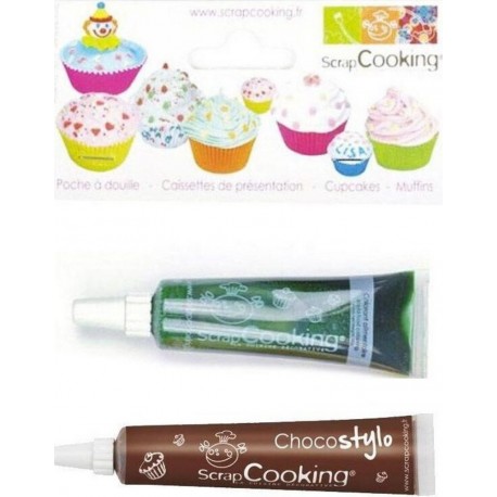 NC Stylo Chocolat + Colorant Alimentaire Liquide Tube Vert