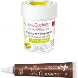 NC Stylo Chocolat + Colorant Alimentaire Vert Citron