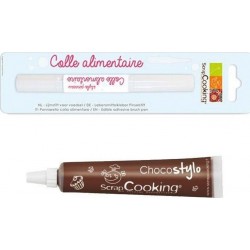 Stylo Chocolat + Stylo Pinceau Colle Alimentaire