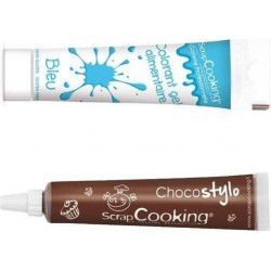 NC Stylo Chocolat + Gel Colorant Alimentaire Bleu