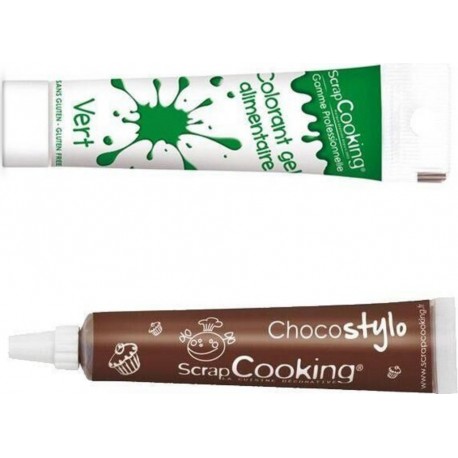 NC Stylo Chocolat + Gel Colorant Alimentaire Vert