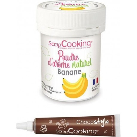 NC Arôme Alimentaire Naturel En Poudre Banane + Stylo Chocolat