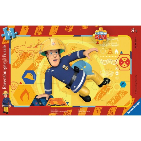 Ravensburger Puzzle cadre 15 pièces - Sam en action / Sam le pompier