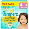 PAMPERS Couches Bébé Premium Protection Taille 4 9-14Kg x117