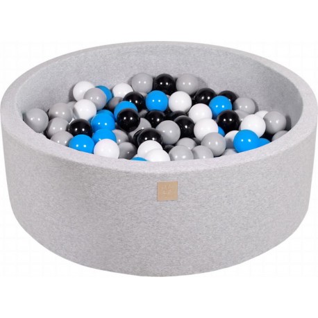 Clair Piscine À Balles, Coton, 90x30 Cm, 200 Pcs, Gris Blanc/bleu/noir/gris