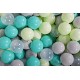 Clair Ensemble De Boules En Plastique, 200 Pcs, Gris/vert Clair/transparent/turquoise