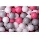 Clair Ensemble De Boules En Plastique, 50 Pcs, Gris/blanc/rose Clair