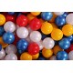 Ensemble De Boules En Plastique, 200 Pcs, Jaune/rouge/blanc Nacré/bleu Nacré