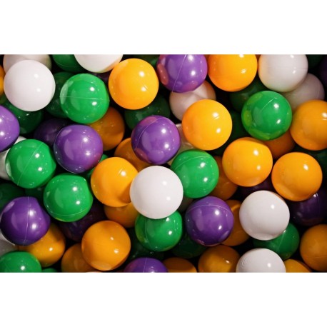 Ensemble De Boules En Plastique, 200 Pcs, Vert/violet/jaune/blanc