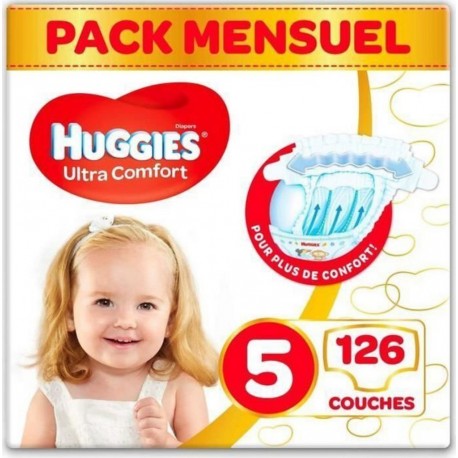 Huggies Ultra Comfort Couches Bébé Unisexe X126 Taille 5 Pack 1 Mois